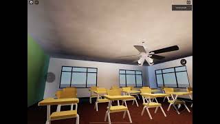 Roblox fluorescent lights and Ceiling fans in my school [upl. by Ellebasi]