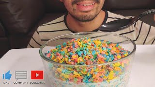 ASMR CRUNCH FRUITY PEBBLES BREAKFAST CEREAL MUKBANG EATING SHOW [upl. by Yaned586]