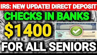 IRS New Update Direct Deposit Of 1400 Stimulus Checks In Bank Accounts All Seniors On SSI SSDI VA [upl. by Rostand552]