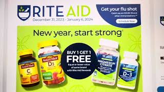 Rite Aid Deals✨Dec 31  Jan 6 2024 [upl. by Ahsit]