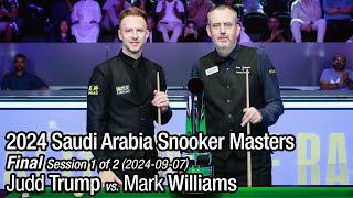 2024 Saudi Arabia Snooker Masters Final Judd Trump vs Mark Williams Full Match 12 [upl. by Savil]