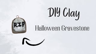 Polymer Clay Tutorial  Halloween Gravestone [upl. by Aihsilef]