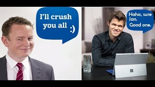 MAGNUS CARLSEN secretly CRUSHES Jan Gustafsson in his live stream [upl. by Eleen443]