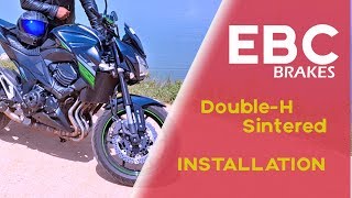 EBC DoubleH Brakes DIY Install  Kawasaki Z800  amp Rotor Noise Demo [upl. by Anisirhc]