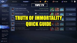 MIR 4  TRUTH OF IMMORTALITY  REQUEST MISSION QUICK GUIDE [upl. by Kamillah]