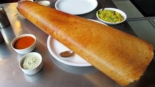 PAPER DOSA INDIAN FOOD HUGE PAPER DOSA MADE IN AN INDIAN FOOD RESTAURANT [upl. by Raffaj]