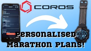 Personalised Marathon Plans By Coros  Step By Step Guide [upl. by Dee Dee598]