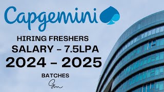 Capgemini Hiring Freshers 2024  2025 Batches Off Campus [upl. by Riehl]