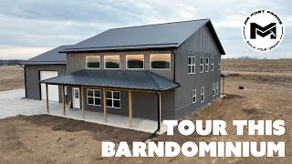 Tour This Barndominium  3000 sq ft Two Story Barndo  Owner Interview [upl. by Elleimac]