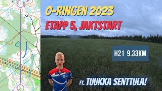 🗺️🌲ORingen 2023 H21 etapp 5 ft Tuukka  📹Headcam Orienteering [upl. by Nairad]