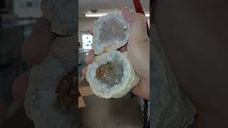 Easiest Geode Cracking This Side of the Mississippi geodes crystals gemstone gems [upl. by Dielu]