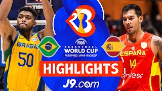 Brazil 🇧🇷 vs Spain 🇪🇸  J9 Highlights  FIBA Basketball World Cup 2023 [upl. by Anderson]