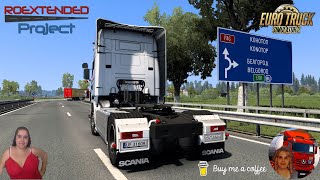 Euro Truck Simulator 2 152 Rostov Russia to Kharkiv Ukraine Roextended map v44  DLCs amp Mods [upl. by Charmaine343]