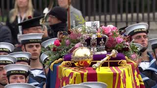 Mist Covered Mountains  Queens Funeral March by the Scottish and Irish Pipes amp Drums FULL VIDEO [upl. by Amocat]