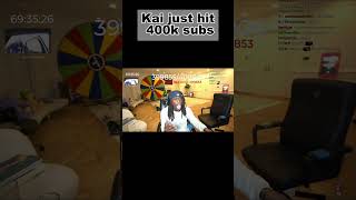 Kai hit 400k subs KC4 kaicenatshorts kaicenatlivestreamamp kaicenat viralshorts mafiathon2 [upl. by Trefor]