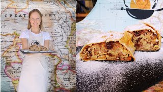 ¿Como preparar apfelstrudel como un austríaco Receta original de strudel de manzana [upl. by Eelarak]