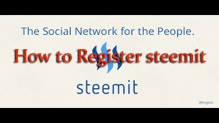 How to Register  Signup steemitcom [upl. by Euqilegna]