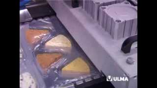 Cheese portions packaging in thermoforming with rigid film and modified atmoshere MAP [upl. by Guzel]