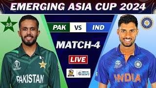 ACC EMERGING ASIA CUP LIVE  INDIA vs PAKISTAN MATCH 4 LIVE  PAK vs IND LIVE COMMENTARY [upl. by Mongeau]