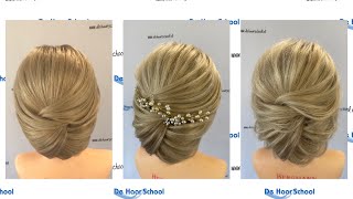 3 x een lage knot 3 x a low bun [upl. by Nilauqcaj]