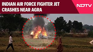 Agra Fighter Jet Crash Video  Air Forces MiG29 Crashes Near Agra Pilot Ejects Safely [upl. by Uehttam]