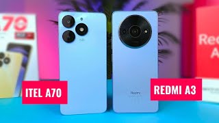 Itel A70 vs Redmi A3  Which One is Better [upl. by Adnorrahs]