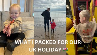 WHAT I PACKED FOR MY BOYS FOR A UK HOLIDAY  ELISHA HODGSON [upl. by Adni305]