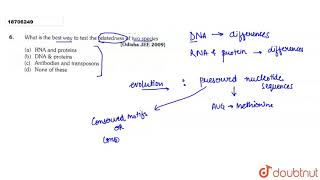 What is the best way to test the relatedness of two species [upl. by Blaise]