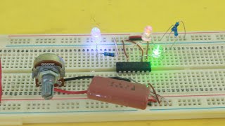 Destellador de LEDs con el CD4047 [upl. by Verile]