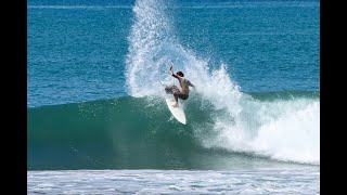 Sunny surf day at la Lora Santa Teresa Costa Rica [upl. by Nevak]