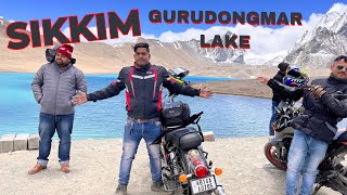 North Sikkim gurudongmar lake  gurudongmar lake bike trip 350cc  gurudongmar lake 2024 [upl. by Ashly913]