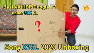 Masth 4K TV under 50K 😱 Sony X75L Google TV Unboxing 2023 [upl. by Modla]