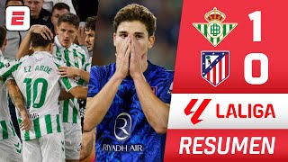 ATLÉTICO de MADRID sufrió duro golpe vs BETIS por 10 en el Benito Villamarín  La Liga  Resumen [upl. by Anerys]