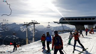 5K Skiing Villars Red Route Chamossaire to Roc d’Orsay Vaud Switzerland GoPro HERO9 Wide HL GPS [upl. by Bik489]