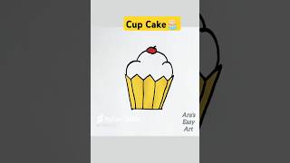 🧁 Easy simple pan Cake drawing for kids cake cakedrawingeasy ytshorts easydrawing [upl. by Hareenum]