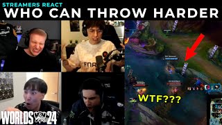 Streamers react the BIGGEST THROW in Worlds 2024 [upl. by Nabala]