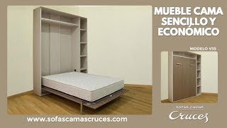 Mueble cama abatible en vertical sencillo y económico ¡Gran ahorro de espacio [upl. by Oiramrej]