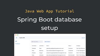 Java tutorial Spring Boot database setup with JPA and Spring Data part 5 [upl. by Htomit]