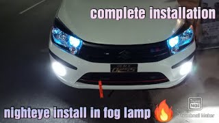 installing nighteye leds in  fog lamp  unbelievable results 😱 [upl. by Nadda952]