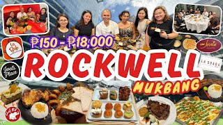 ₱150  ₱18000 MUKBANG IN ROCKWELL WITH TEAM CHEF RV [upl. by Jenni]