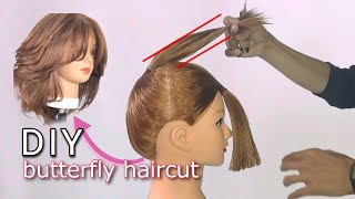 DIY Butterfly haircut layered haircutcara potong rambut layer butterfly [upl. by Wadlinger378]