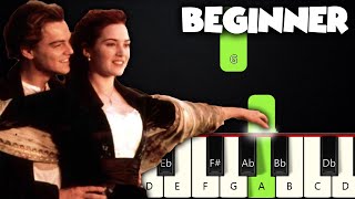 My Heart Will Go On  Titanic  BEGINNER PIANO TUTORIAL  SHEET MUSIC by Betacustic [upl. by Lumbye]