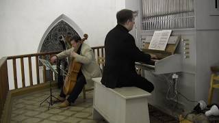 J B Barriere 1707  1747 Sonata bminor Listratov baroque cello Shevchenko organ live [upl. by Amieva501]