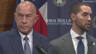 Houston city controller mayor in spat over sponsorships for events [upl. by Ajed276]