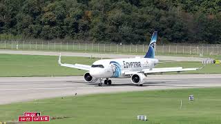 EGYPTAIR B737 SMOOTH LANDING INTO GENEVA [upl. by Porter461]