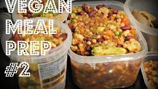 MEAL PREP 2 Chili Recipe  Cheap Lazy Vegan [upl. by Kotto]