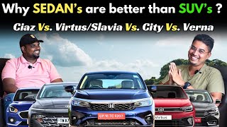 Sedan or Suv  எது Best  Virtus Vs Verna Vs Ciaz Vs City  Positives amp Negatives தெரிஞ்சுபோமா [upl. by Nwahsyar]