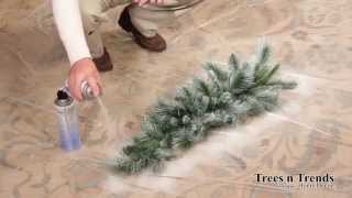 How To Flock or Snow Spray a Christmas Tree Wreath or Garland [upl. by Ushijima]