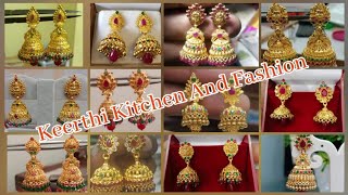 Latest Gold Jhumkas Designs With WeightLatest Gold Earrings CollectionGold Buttalu Gold Jhumkas [upl. by Kal]