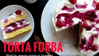 TORTA FURBA ALLO YOGURT Facile farcita e decorata RICETTE DI GABRI [upl. by Nosduj]